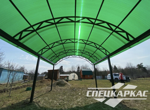 Арочный навес из поликарбоната для машины №38 - фото 1344