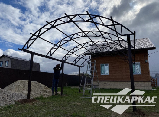 Навес для машины из поликарбоната №34 - фото 1299