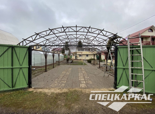 Навес для парковки двух автомобилей №78 - фото 1735